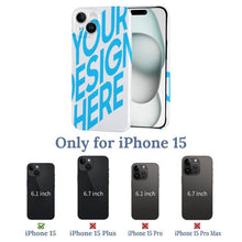 Charger l&#39;image dans la galerie, Coque de protection en plastique PC pour iPhone 15 personnalisée avec prénom motif texte
