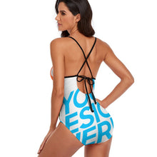 Charger l&#39;image dans la galerie, Maillot de bain une pièce pour femme LT3153 personnalisée avec prénom motif texte (conception multi-images)
