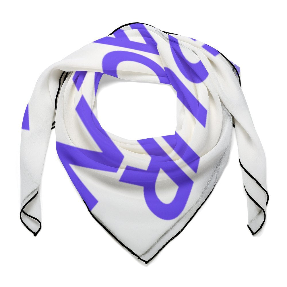 Foulard carré soie multi usages femme NZ215 personnalisé avec photo logo motif texte