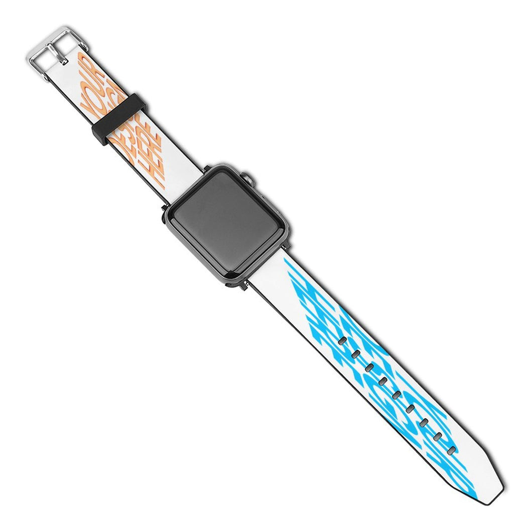 Bracelet en cuir de Haute qualité Apple Watch personnalisé avec photo logo motif texte