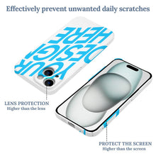 Charger l&#39;image dans la galerie, Coque de protection en plastique PC pour iPhone 15 personnalisée avec prénom motif texte
