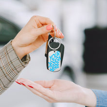 Charger l&#39;image dans la galerie, Porte-clés en métal et plaques d&#39;identification pour chien avec la même image des deux côtés personnalisé avec photo texte prénom
