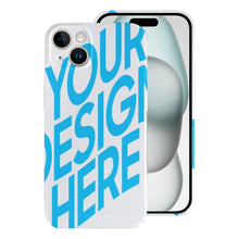 Charger l&#39;image dans la galerie, Coque de protection en plastique PC pour iPhone 15 personnalisée avec prénom motif texte
