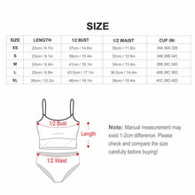 Charger l&#39;image dans la galerie, Ensemble bikini bustier 2 pièces pour femme BK2139 personnalisée avec prénom motif texte (conception multi-images)
