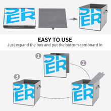 Charger l&#39;image dans la galerie, Lot de 6 bacs de rangement pliables personnalisée avec prénom motif texte
