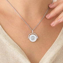 Charger l&#39;image dans la galerie, Collier Tournant Gravé X0067 en argent sterling 925 pour femme gravure personnalisé avec nom texte
