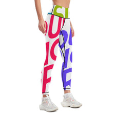 Charger l&#39;image dans la galerie, Pantalon de yoga femme legging sport gym YJ033 personnalisé avec texte motif photo (conception multi-images)
