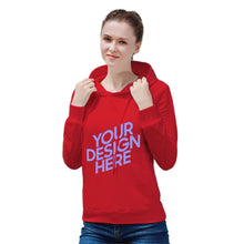 Charger l&#39;image dans la galerie, Sweat-shirt à capuche classique décontracté pour femme avec impression sur le devant sans poche personnalisé avec photo motif texte
