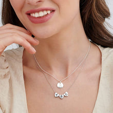 Charger l&#39;image dans la galerie, Collier Pendentif Coeur Tridimensionnel pour femme X0070 gravure personnalisé avec nom texte
